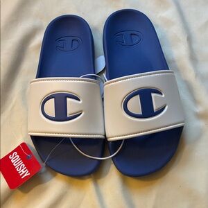 Champion Blue and White Kids Sandals